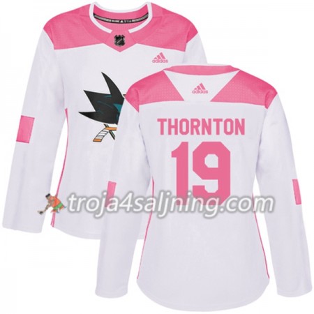 San Jose Sharks tröja Joe Thornton 19 Vit 2017-2018 Adidas Rosa Fashion Authentic - Dame NHL Tröjor San Jose Sharks tröja Joe Thornton 19 Vit 2017-2018 Adidas Rosa Fashion Authentic - Dame NHL Tröjor
